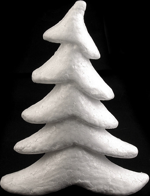 Stromeček 16x20 cm polysteren Varianta: bílá, Balení: 1 ks
