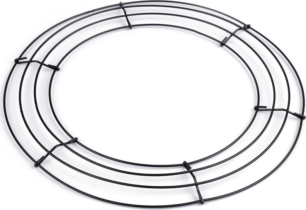 Drátěný základ na věnec Ø30 cm Varianta: černá, Balení: 1 ks