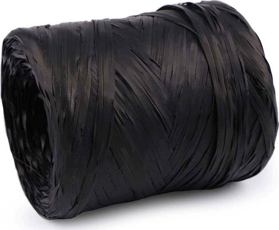 Lýko rafie k pletení tašek - syntetické, šíře 10 mm Varianta: 8 (45) černá, Balení: 1 ks