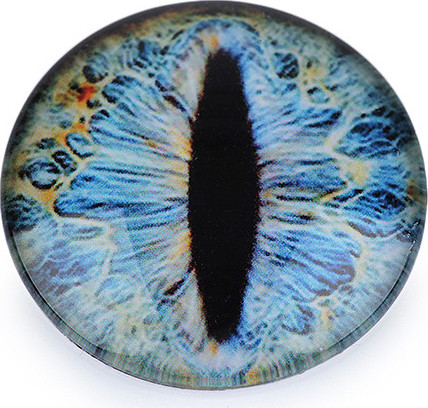 Skleněné oči k nalepení drak Ø25 mm Varianta: 5 modrá světlá, Balení: 1 ks