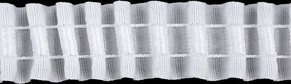Záclonovka šíře 25 mm univerzální řasení Varianta: bílá, Balení: 50 m