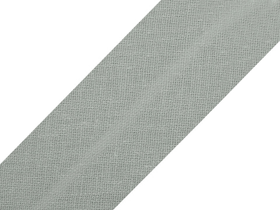 Šikmý proužek bavlněný šíře 30 mm zažehlený Varianta: 100 bílá, Balení: 25 m