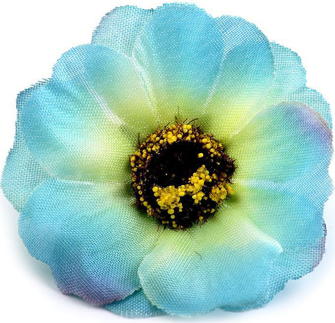 Umělý květ čajová růže Ø5 cm Varianta: 6 modrá azurová, Balení: 5 ks