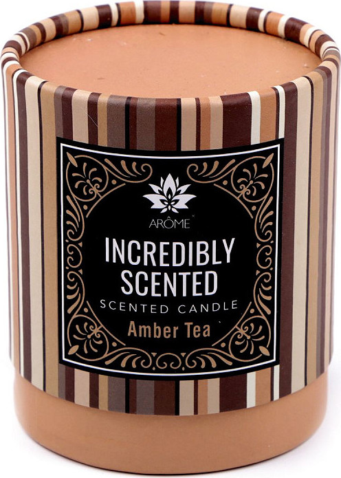 Vonná svíčka ve skle 120 g Varianta: 7 (Amber Tea) krémová světlá, Balení: 1 ks