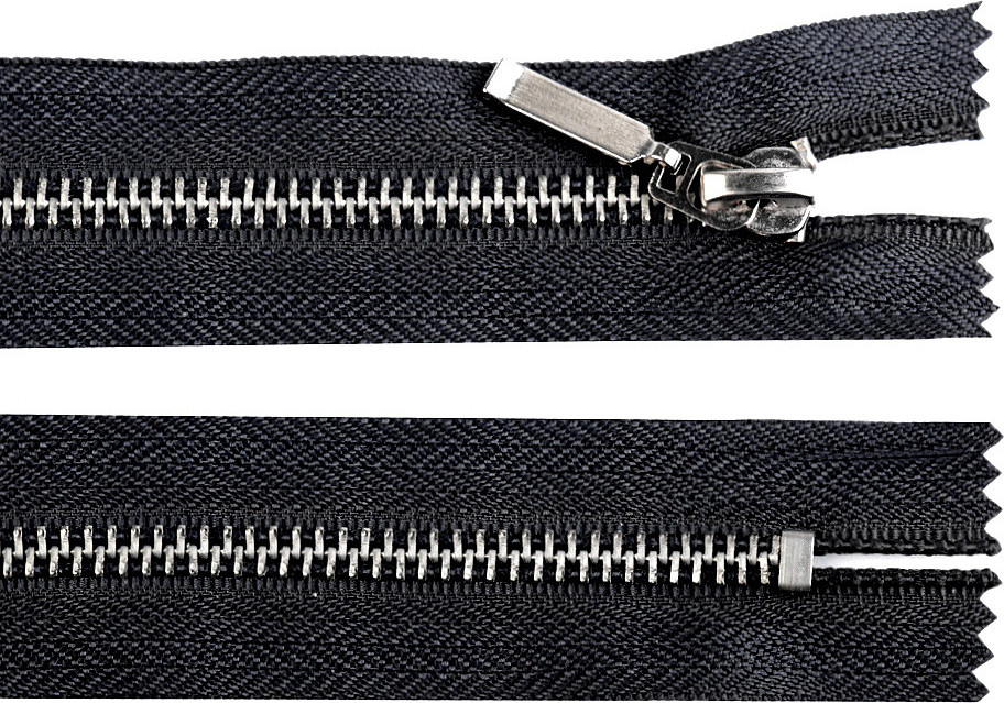 Kovový zip No 5 délka 16 cm (jeansový) Varianta: 322 černá, Balení: 1 ks
