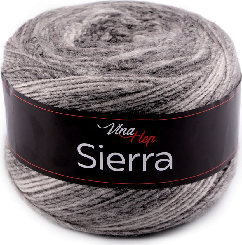 Pletací příze Sierra 150 g Varianta: 3 (7206) šedá, Balení: 1 ks