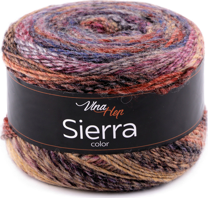 Pletací příze Sierra 150 g Varianta: 4 (7205) fialová, Balení: 1 ks