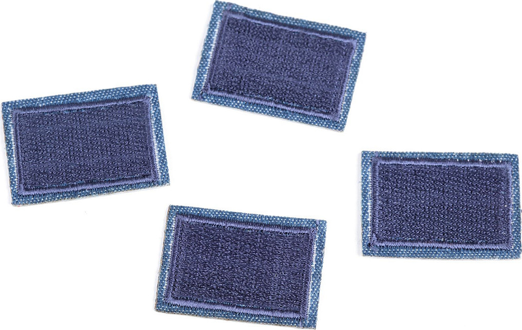 Nažehlovací záplaty pro opravy dírek i zdobení 23x33 mm Varianta: 6 modrá jeans, Balení: 10 ks