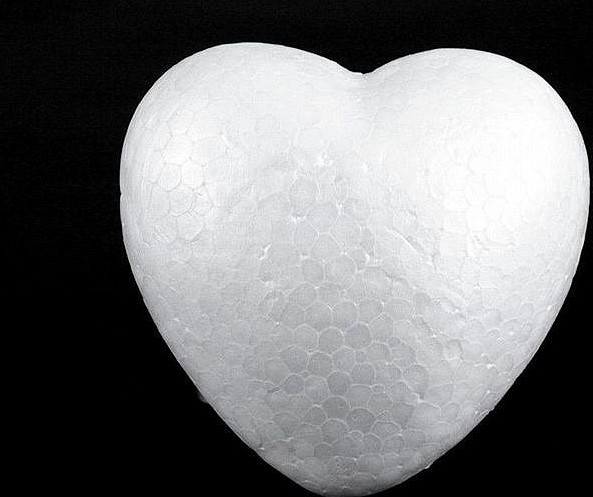 Srdce Ø10 cm polystyren Varianta: bílá, Balení: 20 ks