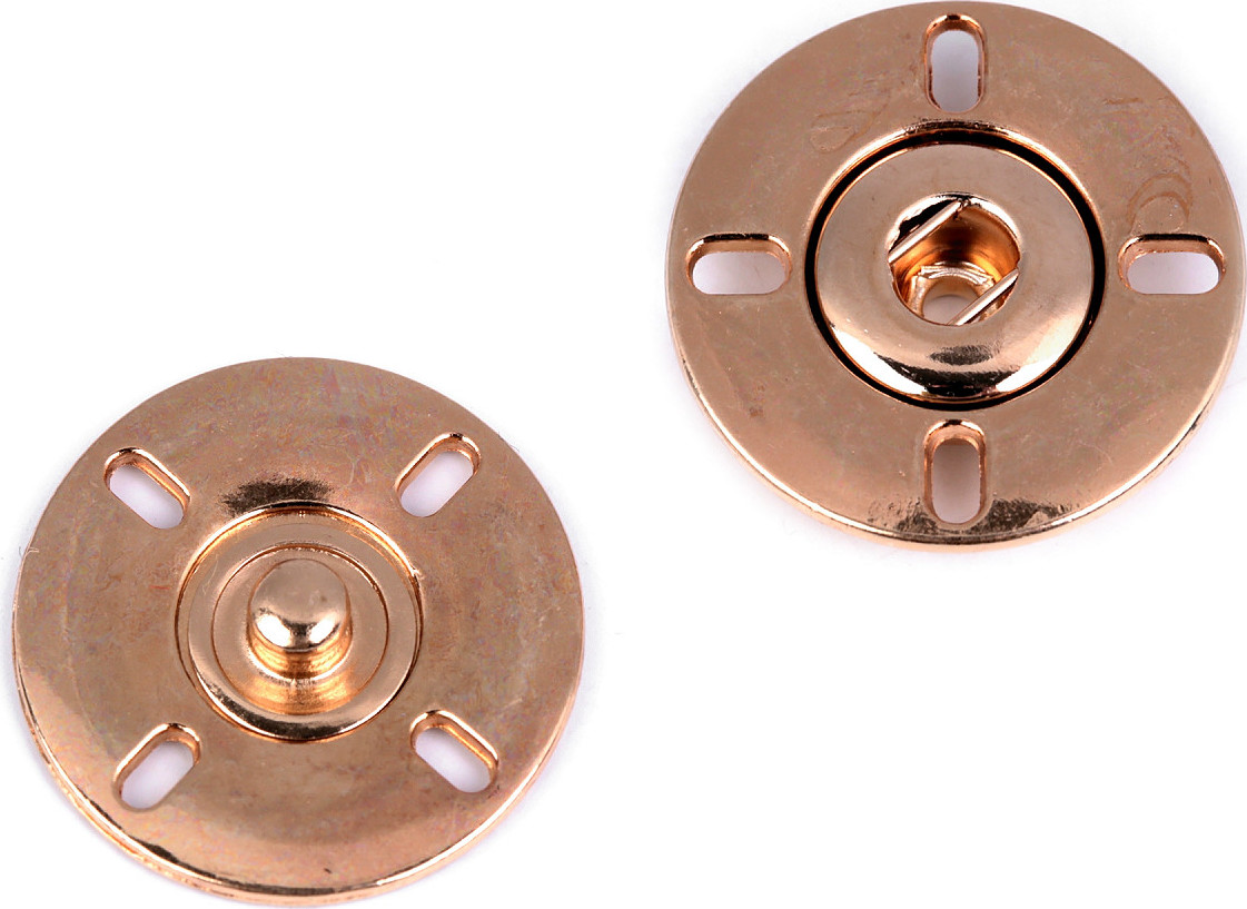 Designové patentky / druky Ø25 mm Varianta: 3 růžové zlato, Balení: 2 pár