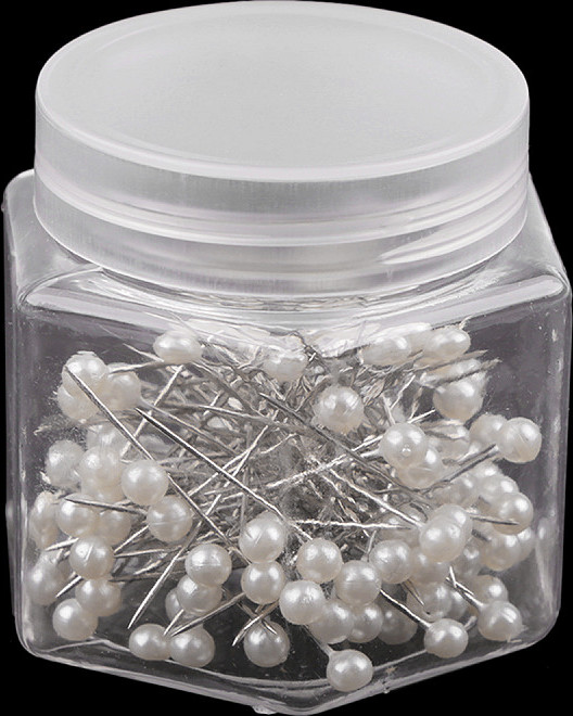 Ozdobné špendlíky v dóze délka 40 mm Varianta: bílá perleť, Balení: 1 dóza