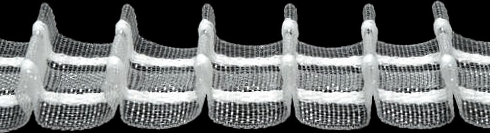 Záclonovka šíře 25 mm tužkové řasení Varianta: transparent, Balení: 50 m