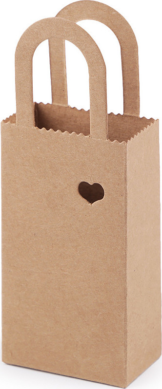 Papírová taštička / krabička Varianta: hnědá přírodní, Balení: 2 ks