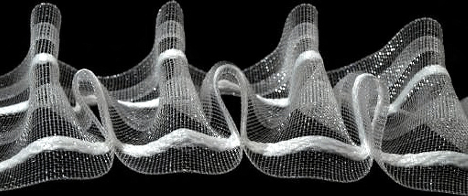 Záclonovka šíře 50 mm žabkové řasení Varianta: transparent, Balení: 50 m