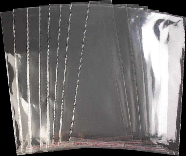 PP sáček s lepicí klopou 35x45 cm Varianta: transparent, Balení: 100 ks