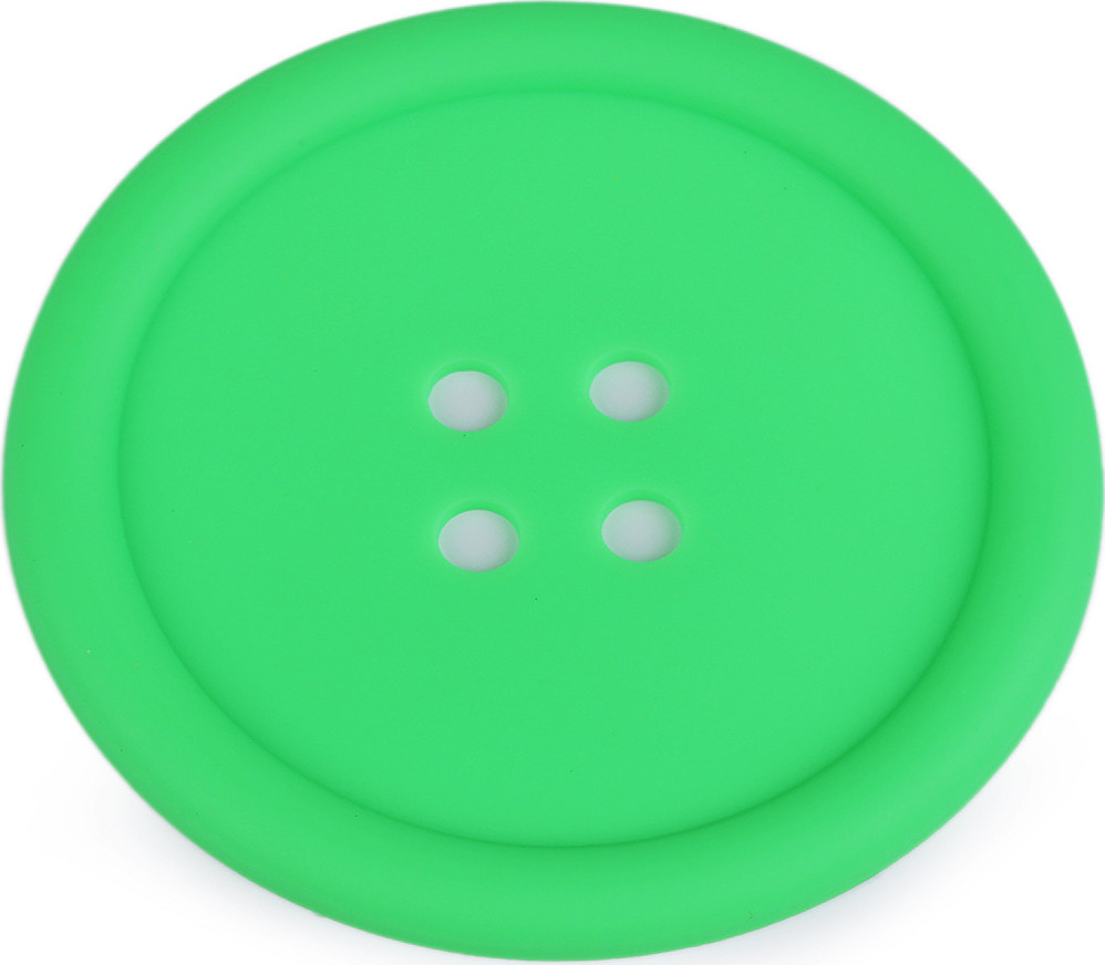 Silikonová podložka knoflík Ø9 cm Varianta: 18 zelená neon, Balení: 1 ks