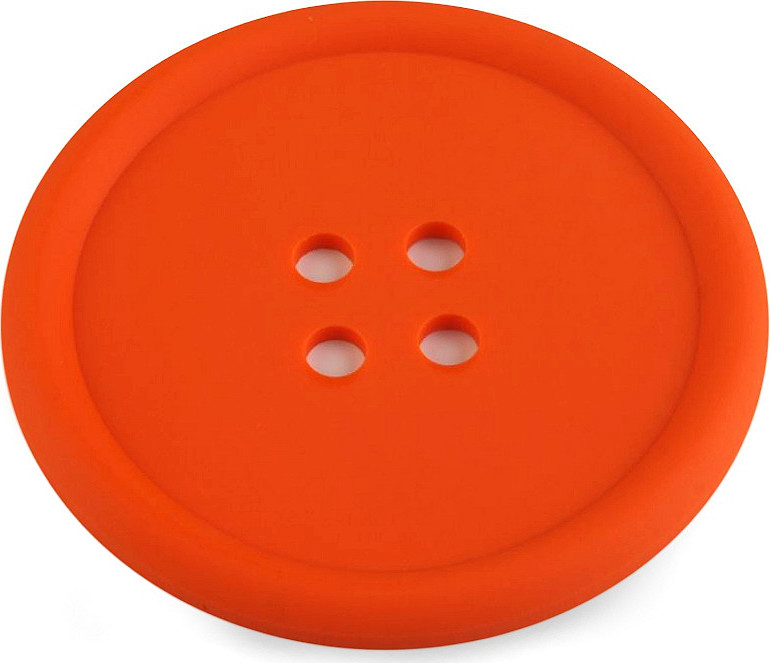 Silikonová podložka knoflík Ø9 cm Varianta: 5 oranžová mrkvová, Balení: 1 ks