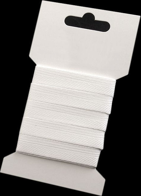Keprovka na kartě šíře 10 mm Varianta: 1101 bílá, Balení: 1 karta