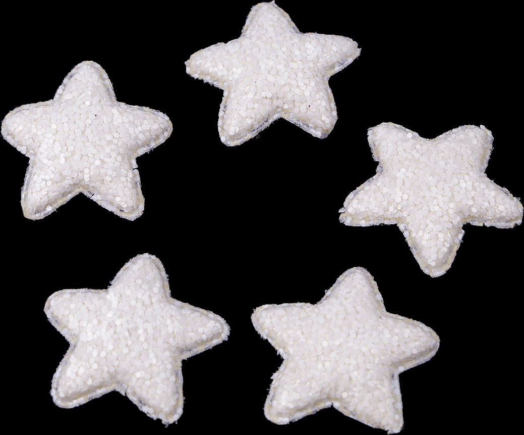Hvězda s glitry Ø35 mm Varianta: 12 (6) šedofialová, Balení: 500 ks