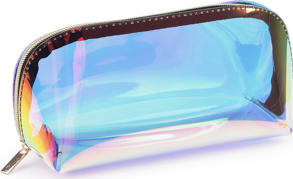 Pouzdro / kosmetická taška holografická Varianta: 1 (16 cm) transparent, Balení: 1 ks
