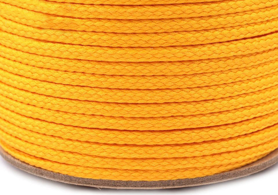 Oděvní šňůra PES Ø2 mm Varianta: 1408 oranžovožlutá, Balení: 50 m
