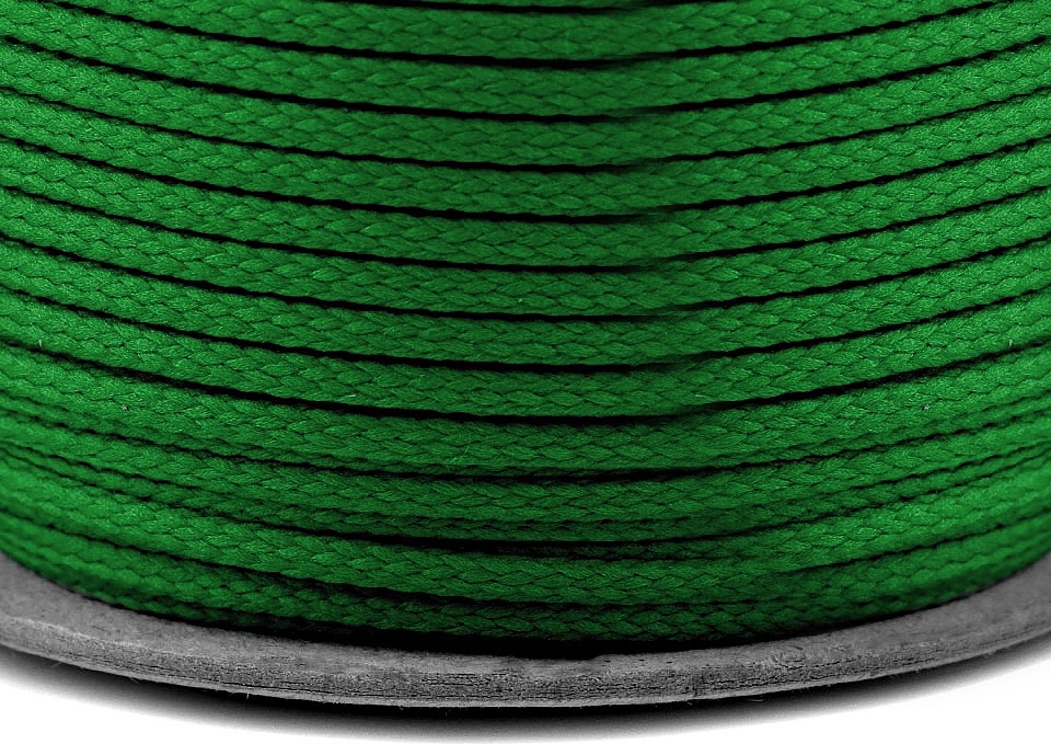 Oděvní šňůra PES Ø2 mm Varianta: 5449 zelená, Balení: 50 m