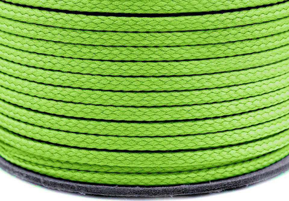 Oděvní šňůra PES Ø2 mm Varianta: 5505 zelená neon, Balení: 50 m