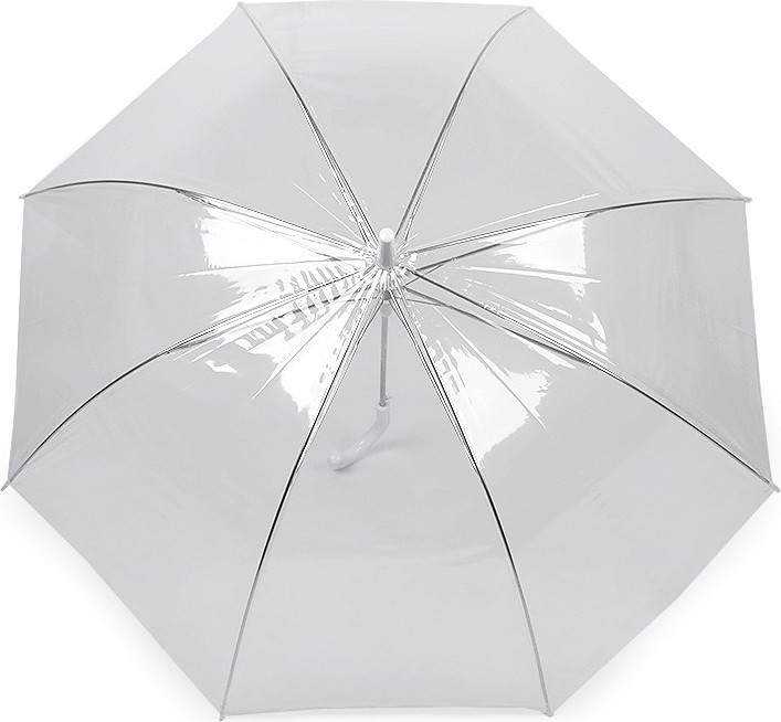 Dámský / svatební průhledný vystřelovací deštník Varianta: transparent, Balení: 1 ks