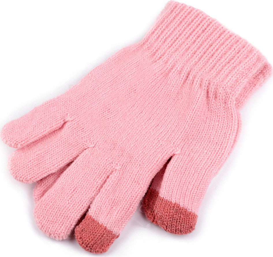 Dámské pletené rukavice Varianta: 18 růžová sv., Balení: 1 pár