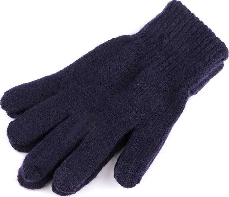 Dámské pletené rukavice Varianta: 8 modrá tmavá, Balení: 1 pár