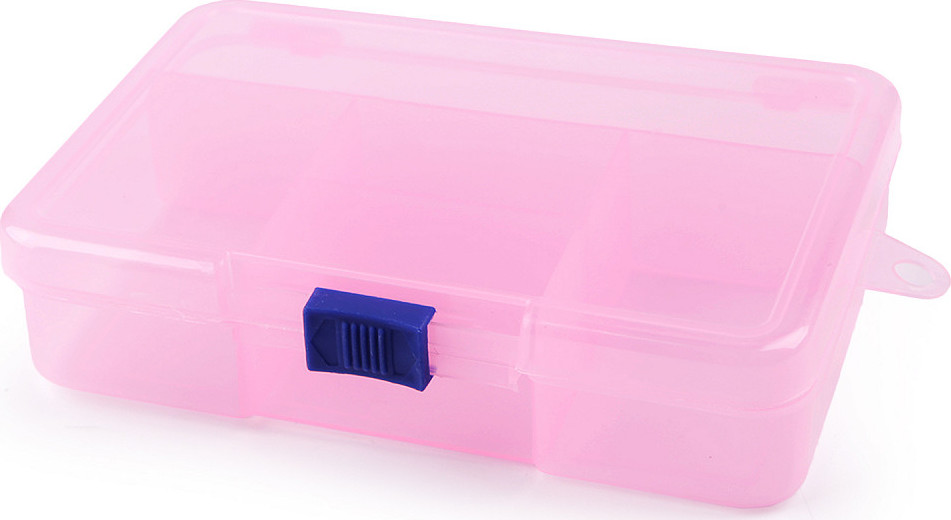 Plastový box / zásobník 3,3x9,5x14,5 cm Varianta: 2 růžová světlá, Balení: 1 ks