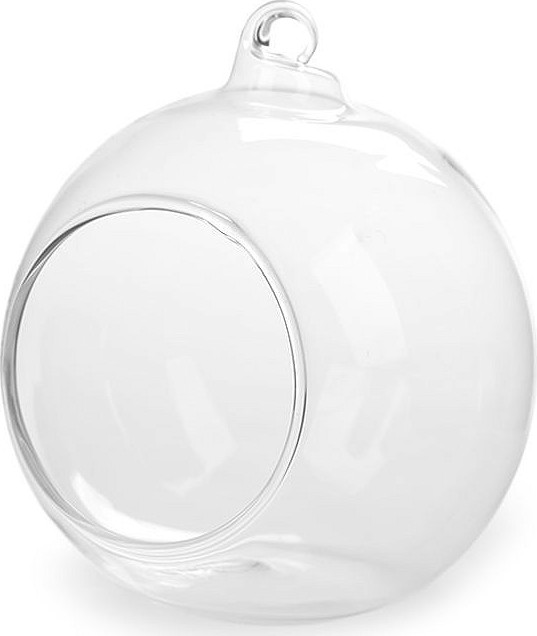 Skleněná koule Ø8 cm aerárium Varianta: 3 transparent, Balení: 1 ks