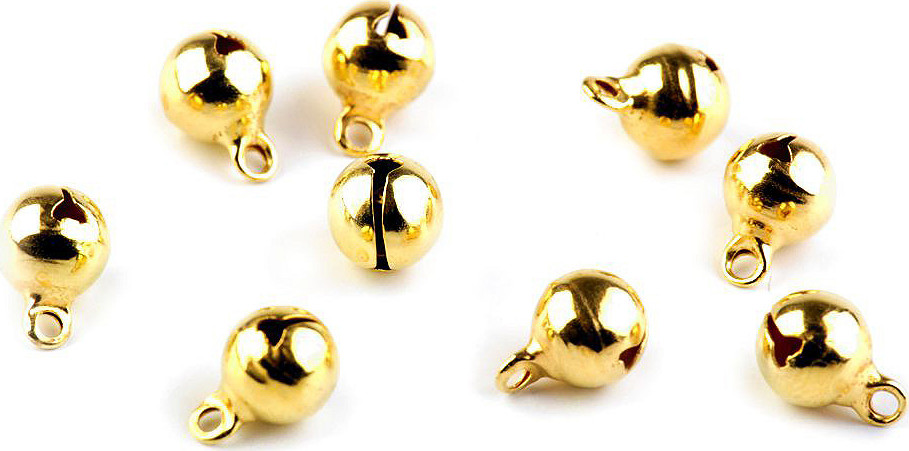 Rolničky oděvní, vhodné na praní Ø6 mm Varianta: 2 zlatá, Balení: 100 ks