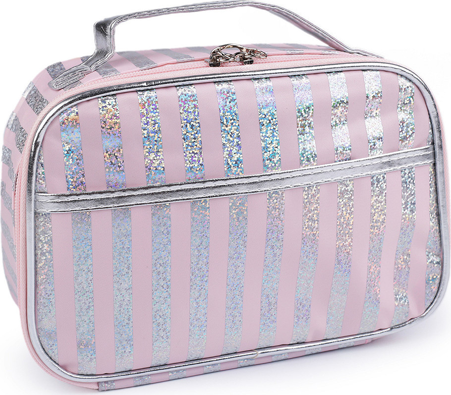 Kosmetická taška / kufřík 16x23 cm Varianta: pudrová, Balení: 1 ks