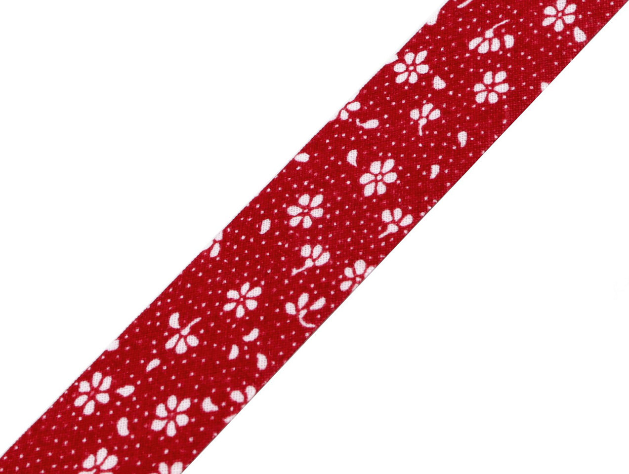 Šikmý proužek bavlněný vzorovaný šíře 20 mm zažehlený Varianta: 920110/3 červená, Balení: 15 m