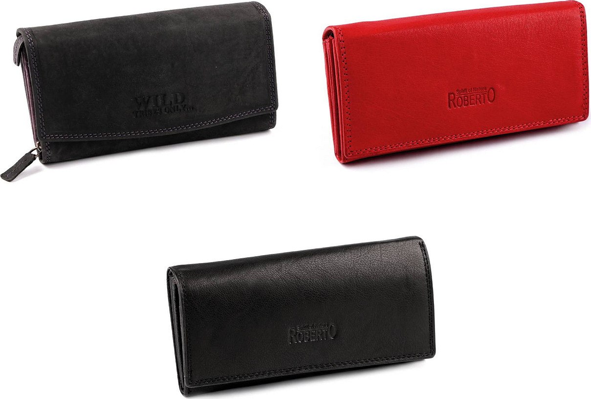 Dámská peněženka kožená Varianta: 10 černá, Balení: 1 ks
