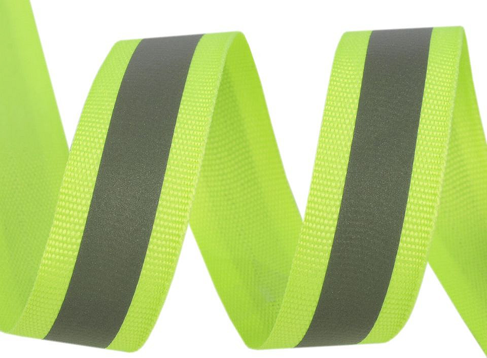 Reflexní páska šíře 20 mm na tkanině Varianta: 1 žlutozelená ost. neon, Balení: 10 m