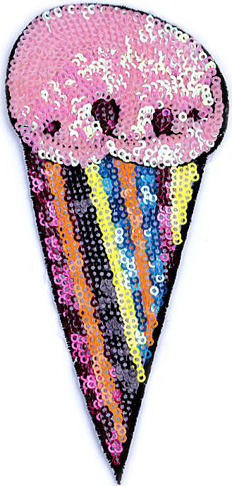 Nažehlovačka jednorožec, zmrzlina s flitry s AB efektem Varianta: 2 růžová sv. zmrzlina, Balení: 1 ks