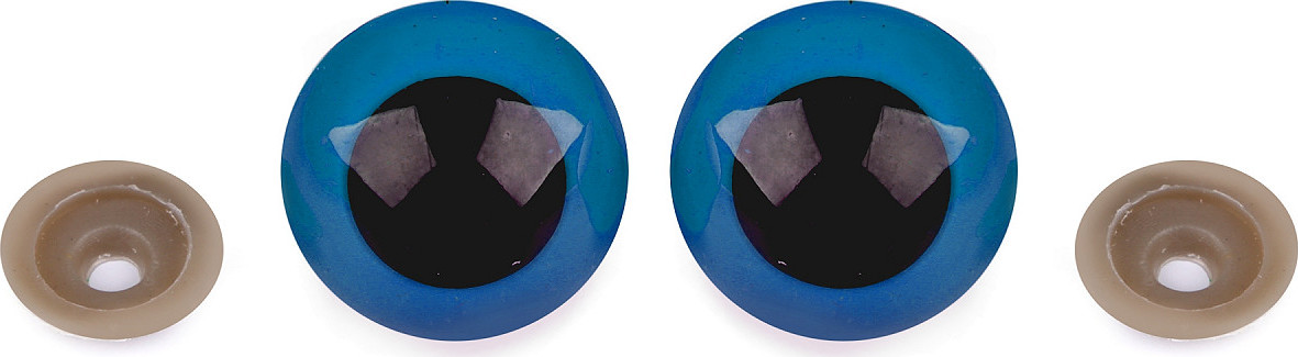 Oči velké s pojistkou Ø30 mm Varianta: 1 modrá, Balení: 4 sada