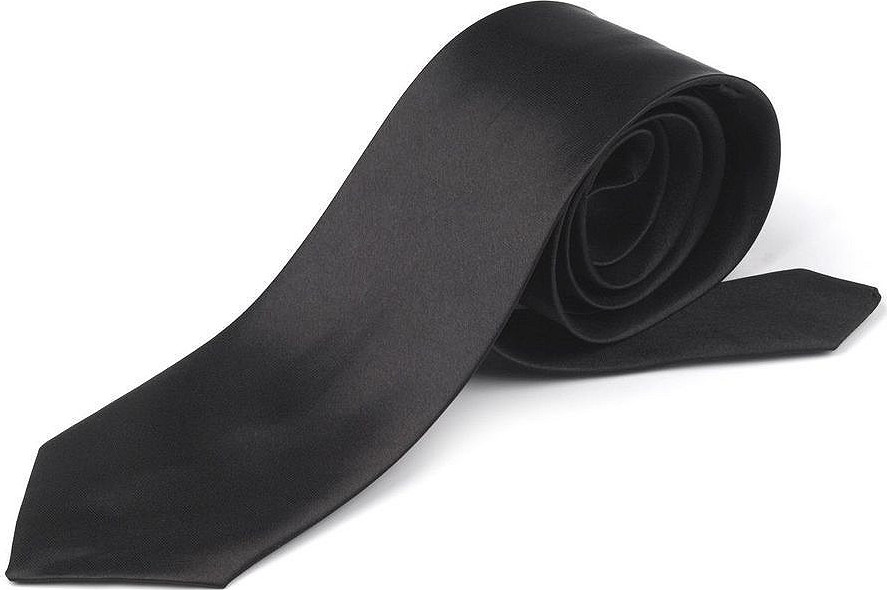 Saténová kravata Varianta: 2 (5 cm) černá, Balení: 1 ks
