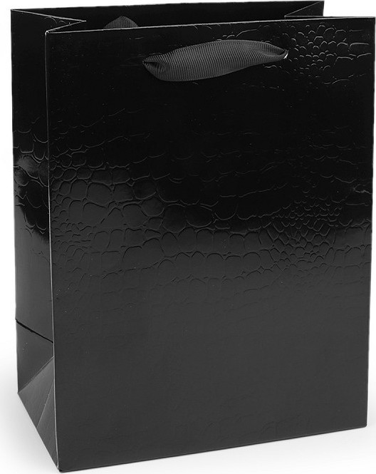 Dárková taška metalická Varianta: 3 černá, Balení: 4 ks