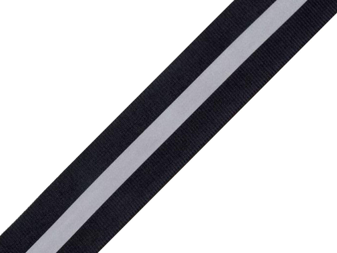 Reflexní páska šíře 30 mm na tkanině Varianta: 4 černá, Balení: 50 m