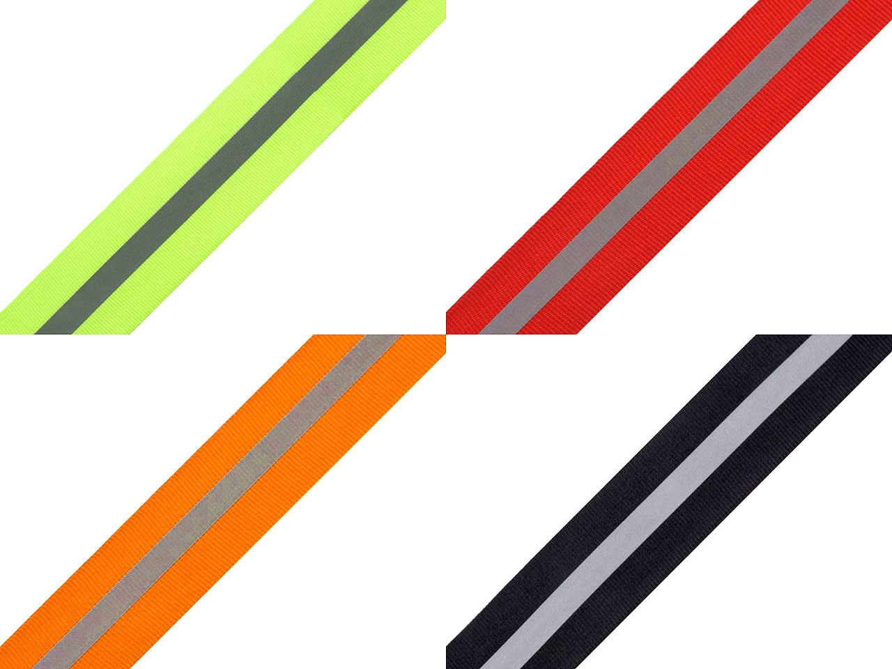 Reflexní páska šíře 30 mm na tkanině Varianta: 1 žlutozelená ost. neon, Balení: 5 m