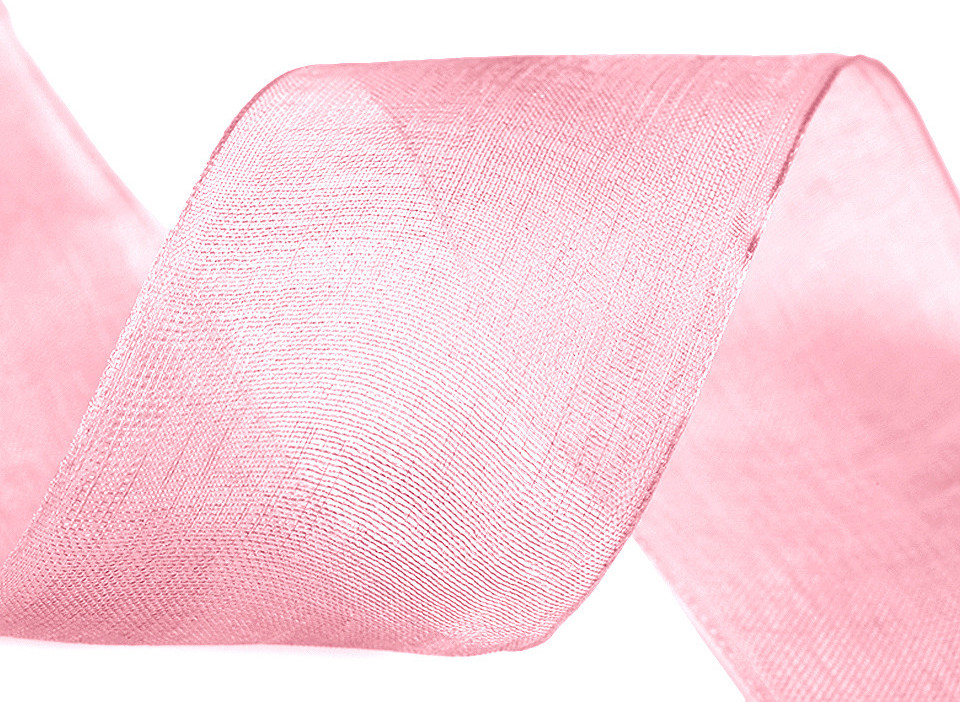 Monofilová stuha šíře 40 mm Varianta: 8 růžová střední, Balení: 22.5 m