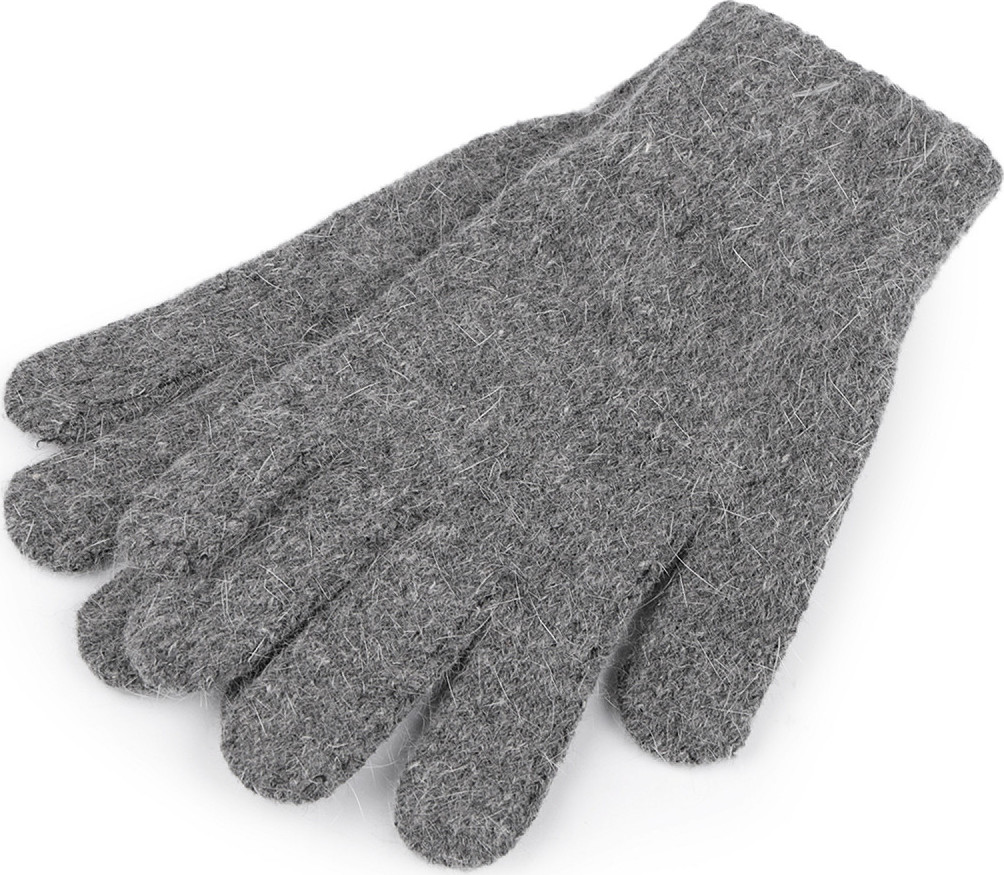 Pletené rukavice unisex Varianta: 3 šedá, Balení: 1 pár