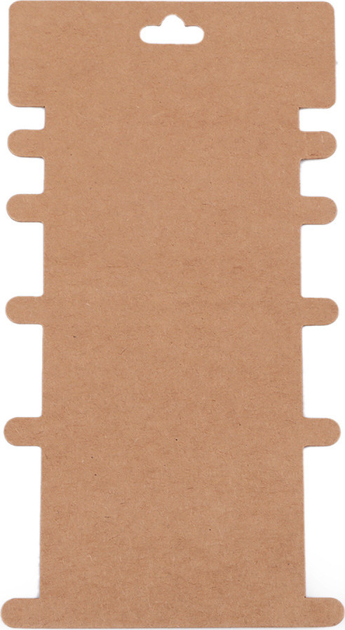 Papírová karta natural 8,5x17 cm s výřezy Varianta: hnědá přírodní, Balení: 100 ks