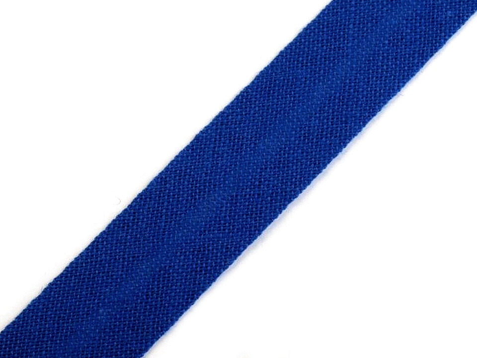 Šikmý proužek bavlněný šíře 14 mm zažehlený Varianta: 500 344 modrá námořnická, Balení: 25 m