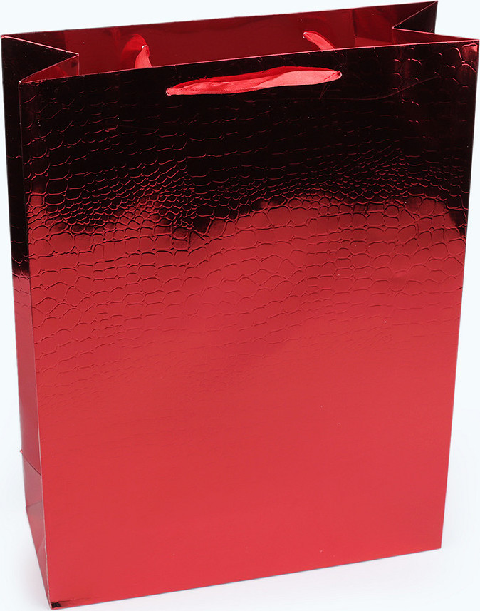 Dárková taška metalická Varianta: 3 červená, Balení: 12 ks