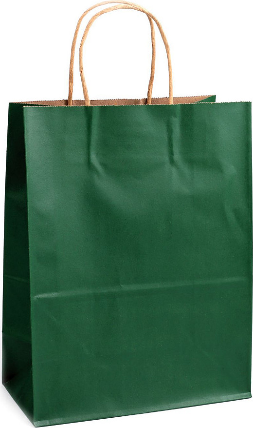 Dárková taška Varianta: 4 zelená tmavá, Balení: 12 ks