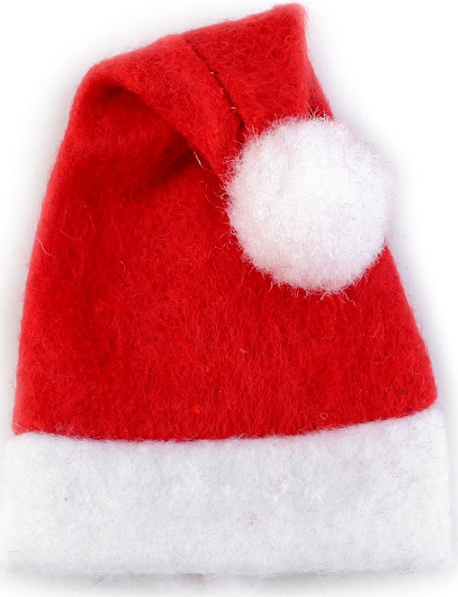 Vánoční mini čepice Varianta: červená, Balení: 100 ks